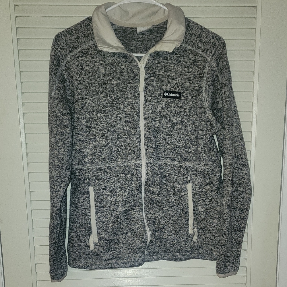 Columbia Gray Fleece Zip-Up Jacket Women’s Medium